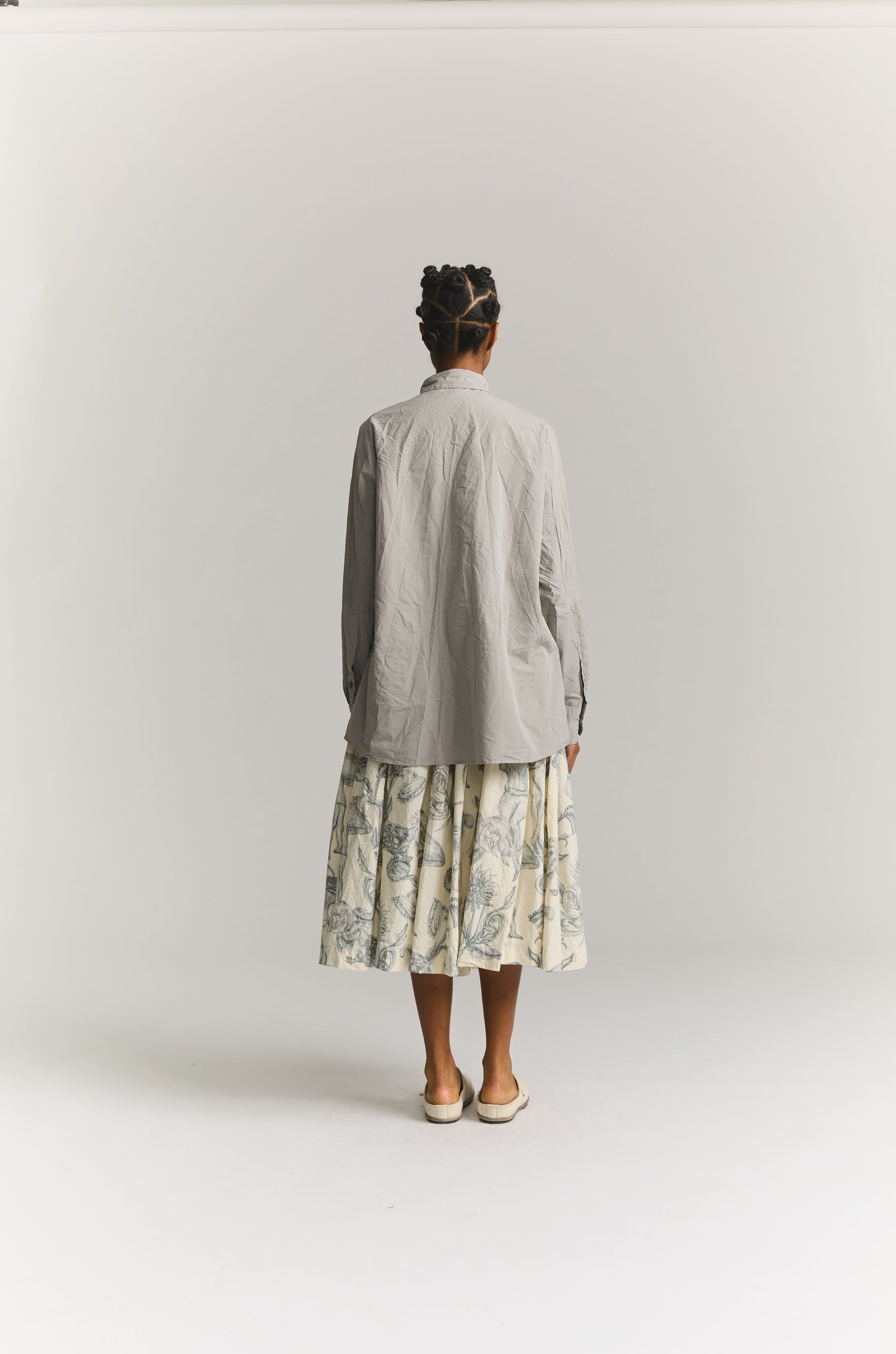 WAGA SOLEIL SHIRT - PAPER COT - LIGHT GREY