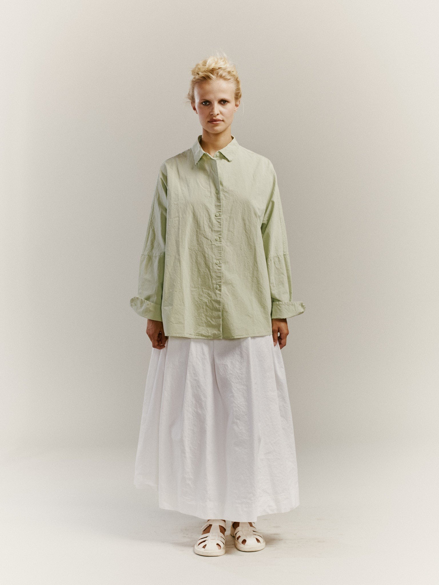 WAGA SOLEIL SHIRT - PAPER COT - JADE