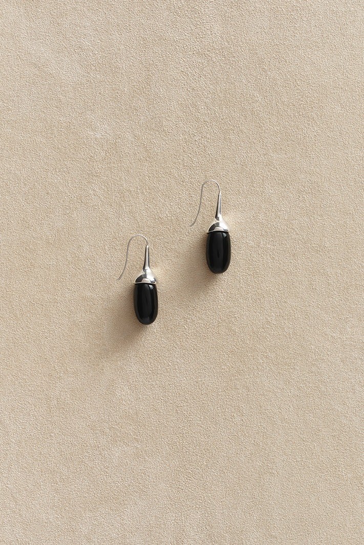 Small Angelika Earrings,Onyx