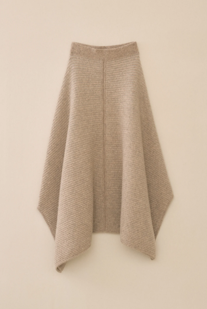 LAUREN MANOOGIAN FW24 OTTOMAN PANEL SKIRT CARRARA