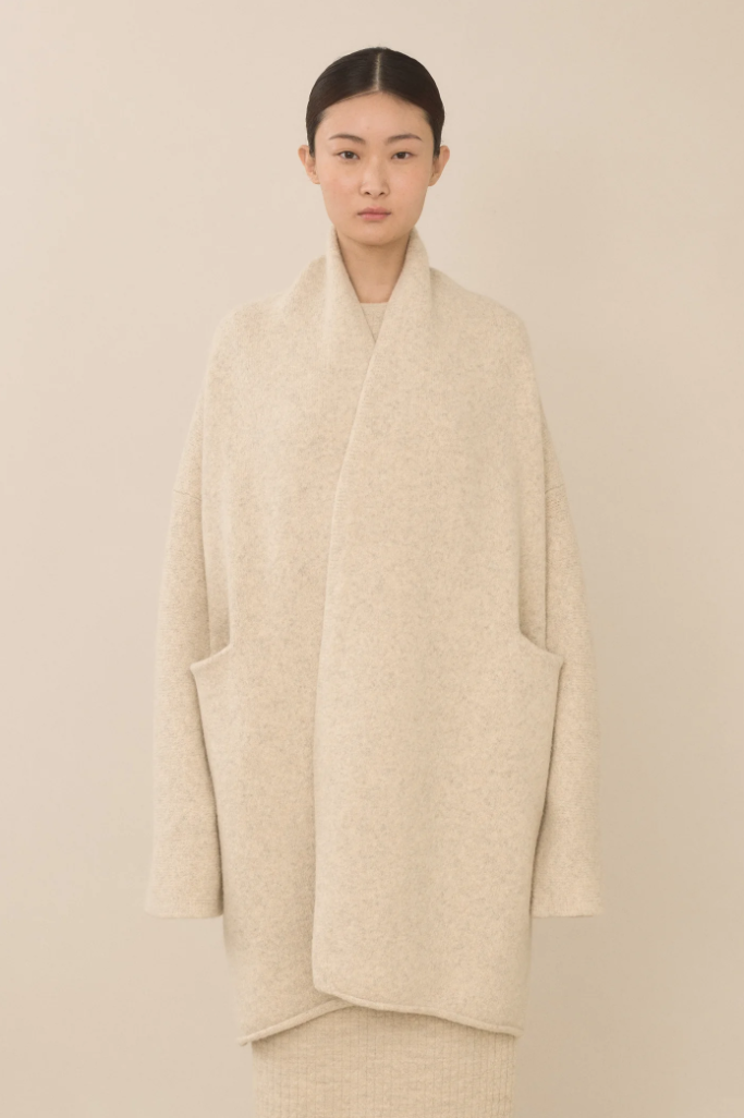 LAUREN MANOOGIAN FW24  TAPER COAT ECRU