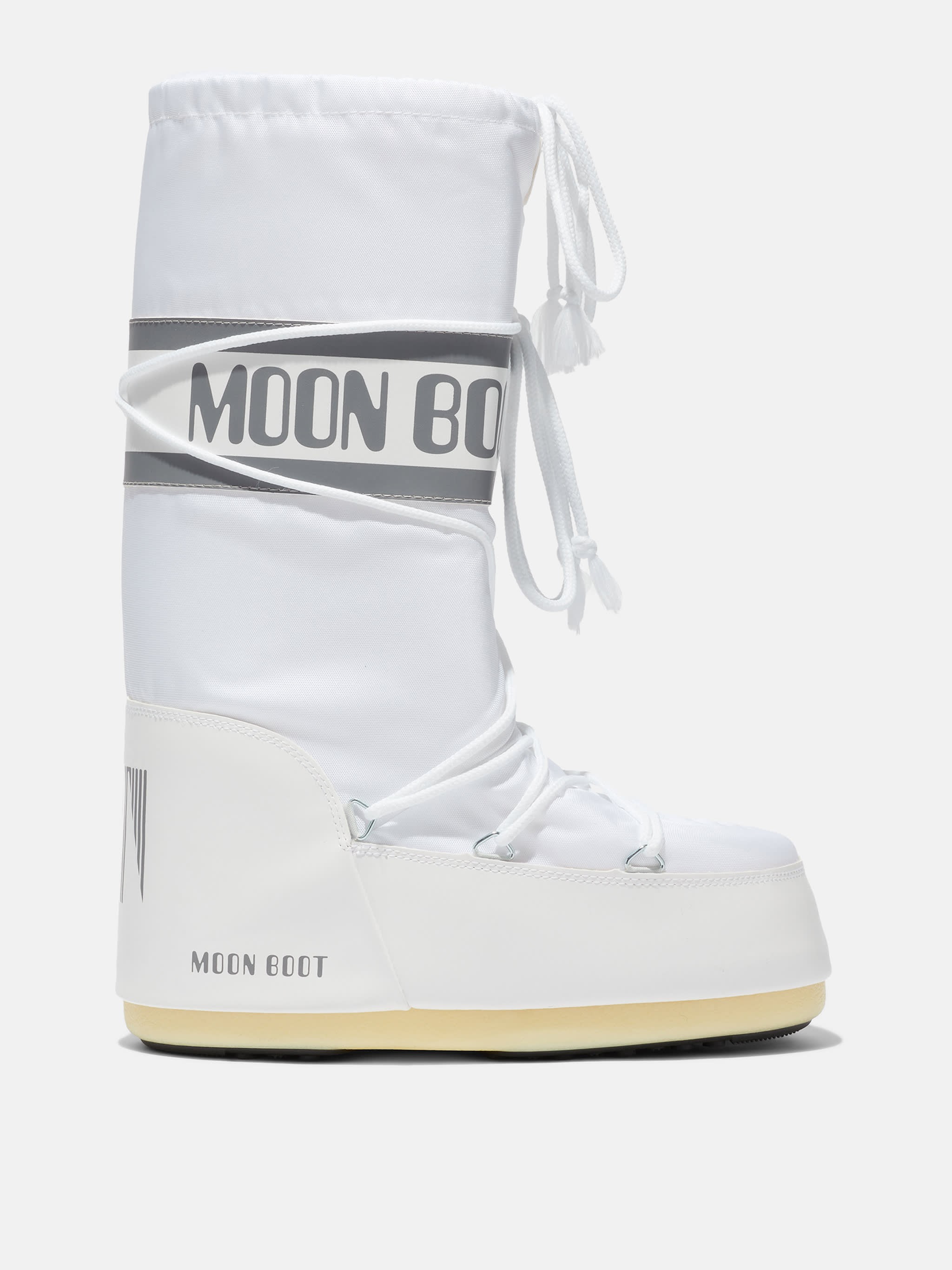 MOON BOOT ICON WHITE NYLON BOOTS