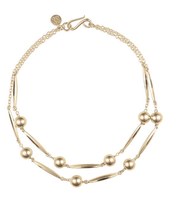 SAPIR BACHAR Gold Spike Double Necklace