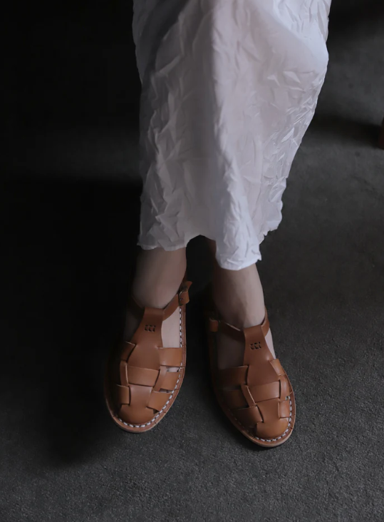 STEVE MONO Artisanal Sandals 10/01 TOBACCO