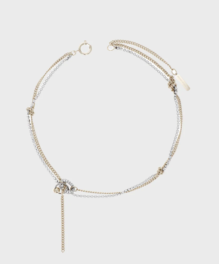 AMBER NECKLACE GOLD & PALLADIUM